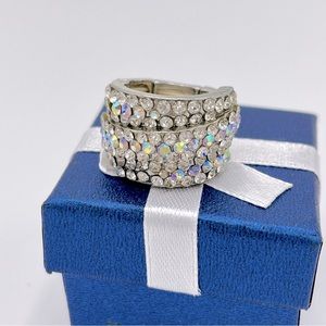 Bold Aurora Borealis Rhinestone Stretch Ring